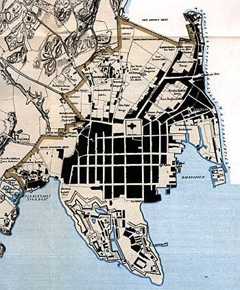 Kart over Christiania fra 1794