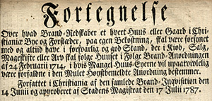 innledning til overisikten over brannredskaper fra 1787