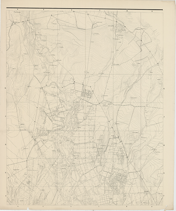 Kart over Christiania med byggebelte 1881, kartplate 3