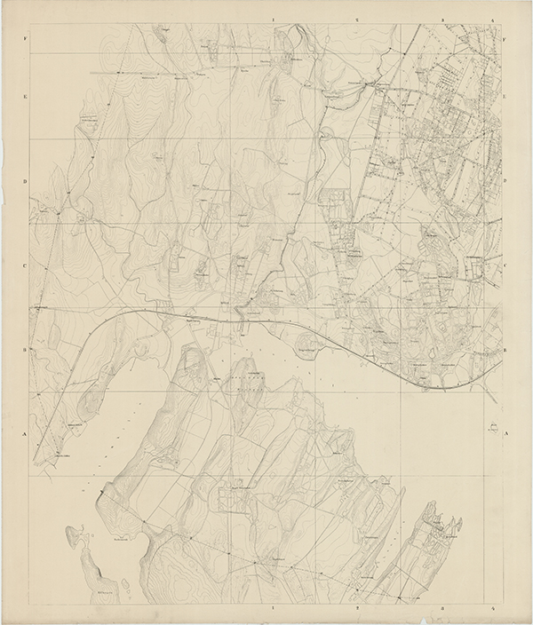 Kart over Christiania med byggebelte 1881, kartplate 4