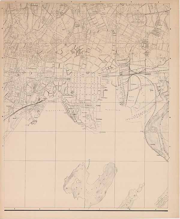 Kart over Christiania med byggebelte 1881, kartplate 5