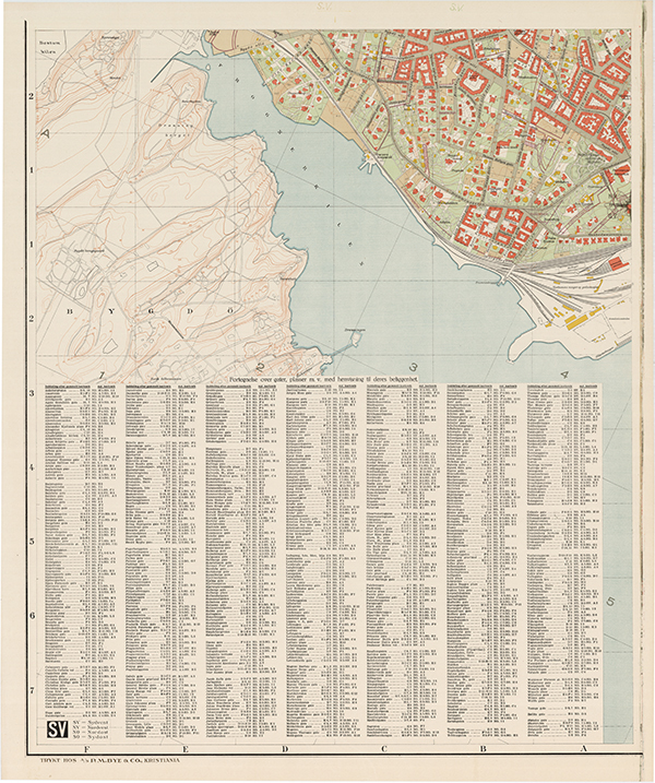 Kart over Kristiania 1921, kartplate 4