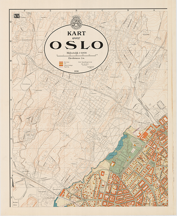 Kart over Oslo 1936, kartplate 1