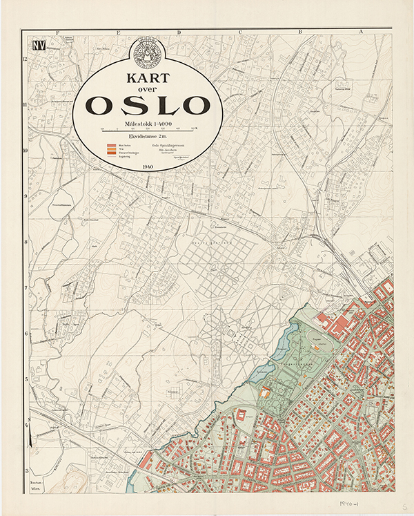 Kart over Oslo 1940, kartplate 1