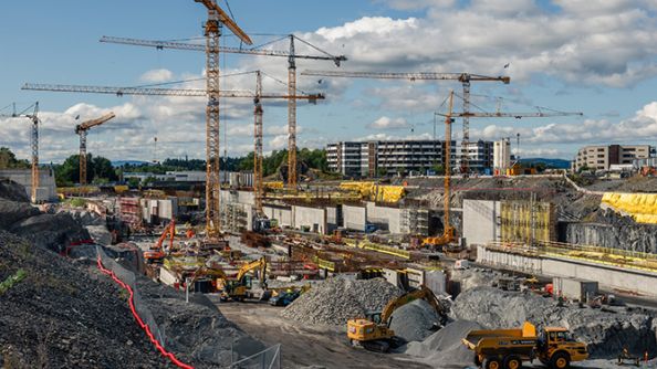 Fornebubanens råbygg på Fornebu