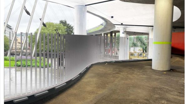 Veggen mot Oslo bussterminal og Olafiagangen åpnes opp og lyssettes