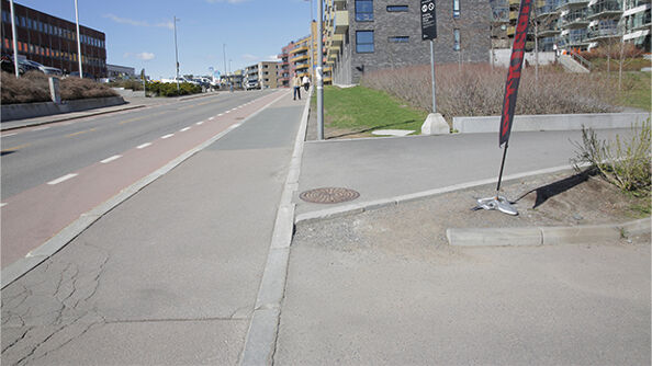 Prosjektets yttergrense, mot sør