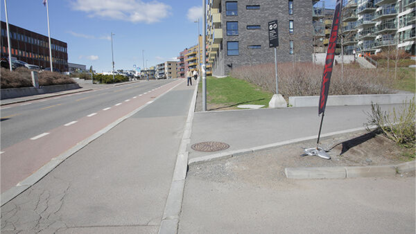 Prosjektets yttergrense, mot sør