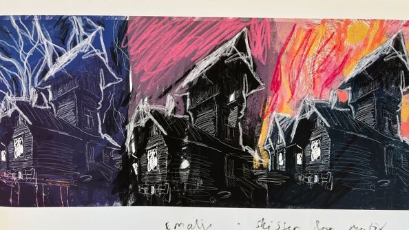 Fra Idun Baltzersens skisse Emalje