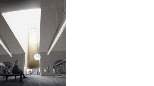 Skisse av verket "Time" fra A-kassen