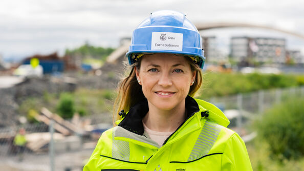 Prosjektleder Line Johanne Strætkvern Pedersen i Fornebubanen, foto: Nicolas Tourrenc