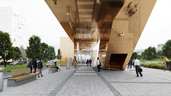 Visualisering av Flytårnet stasjon