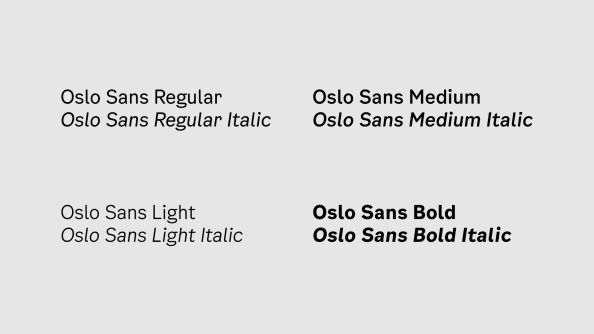 Oslo Sans skrifttype.