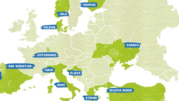 Bildet viser et kart over partnere.