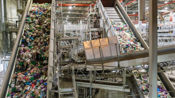 Sorteringsanlegget på Haraldsrud. Foto: Nikolai Kobets Freund