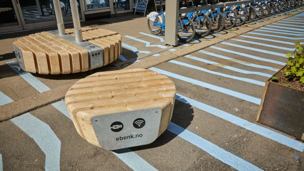 Skraverte områder i gaten.