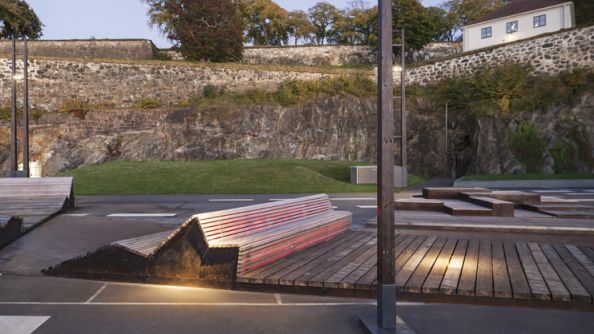 Sittelandskap Akershuskaia.