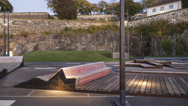 Sittelandskap Akershuskaia.