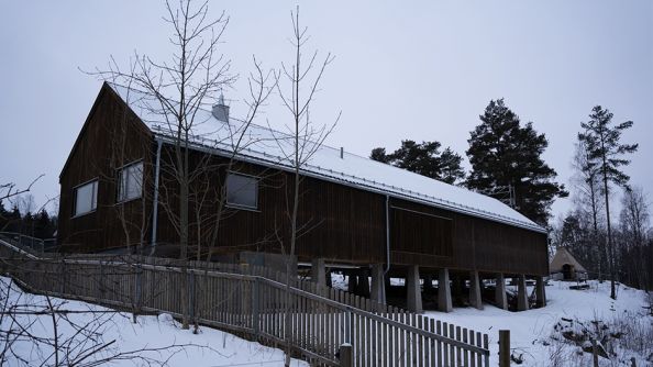 Den nye bygget er ferdig utvendig.