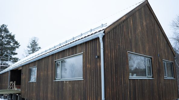 Fasaden til de nye bygget på Sørli besøksgård