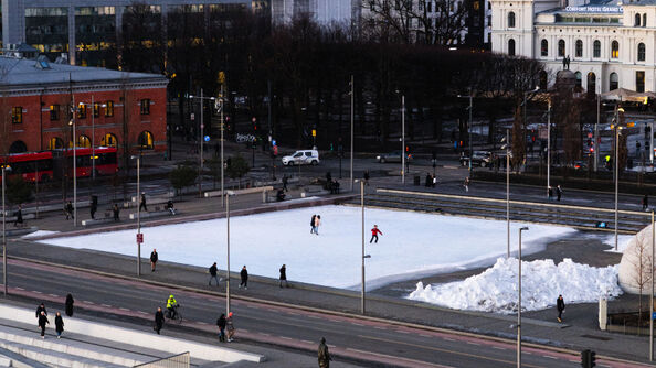 Oslo skyline at dusk