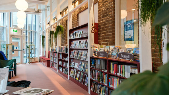 Interiør hos Deichman Holmlia