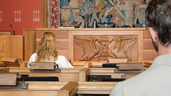 The City Council Chamber at the City Hall