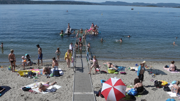 A photo of Hvervenbukta beach in Oslo