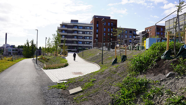 Inngangen til parken fra nord.