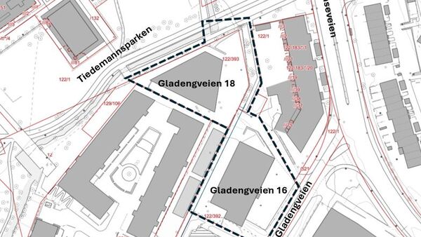 Planområdet Gladengveien 18 med flere