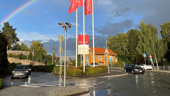 Veikryss i bydel Ullern ved CC vest