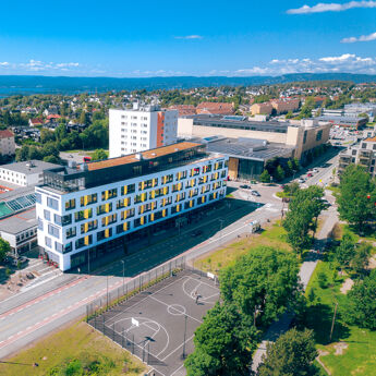 Nordstrand Bydelshus i fugleperspektiv 