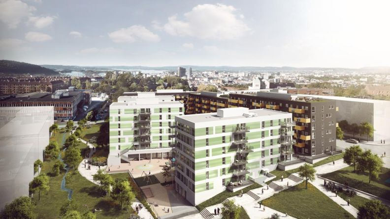 Oversiktsbilde over der barnehagen ligger