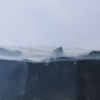 Maleri av et abstrakt landskap