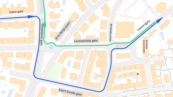 Illustrasjon av kjøremønster