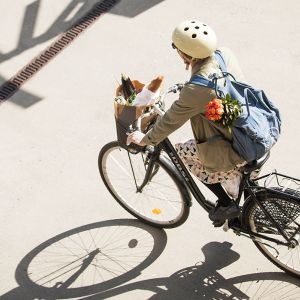 Sykkel på handletur